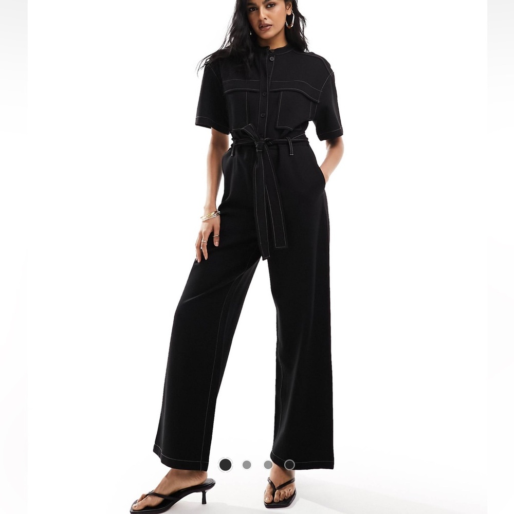 & OTHER STORIESShort-Sleeve Utility Jumpsuit - Picture 2 of 6